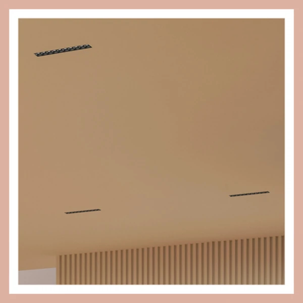 Wpuszczana oprawa sufitowa czarna RAFTER LED 7W 3000K podtynkowa podłużna 30270-L930-WB-00-12