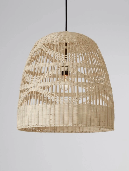 Lampa wisząca REYNOSA LE42947 do salonu ratan beżowa czarna