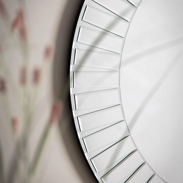 Okrągłe lustro Mondello 5055299468814 szklane do jadalni srebrne