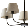 Abażurowy żyrandol Chicago 3989 TK Lighting wielopunktowy lniany