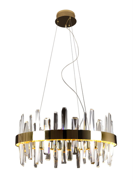 Kryształowa lampa wisząca PRINCE P0421 glamour crystal LED 31W 3200K złoty