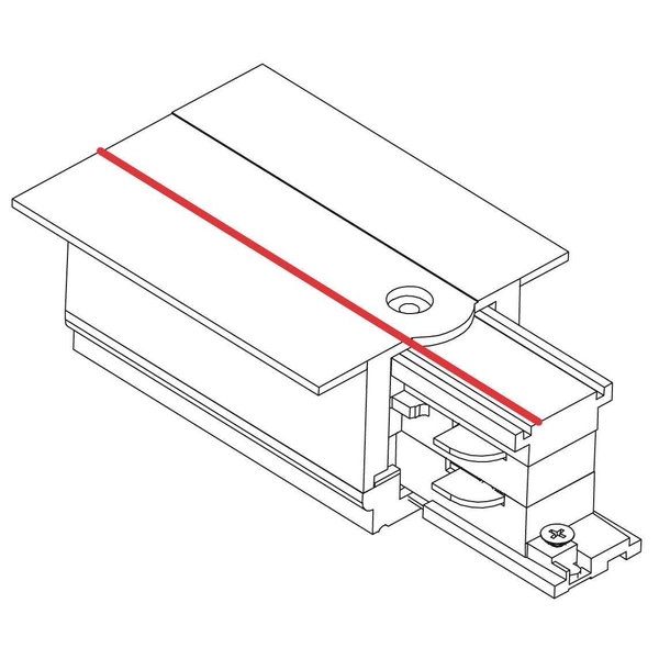 Zasilanie końcowe szynoprzewodu CTLS RECESSED POWER END CAP 8690 Nowodvorski uziemienie prawe do 3-fazowej szyny podtynkowej cz