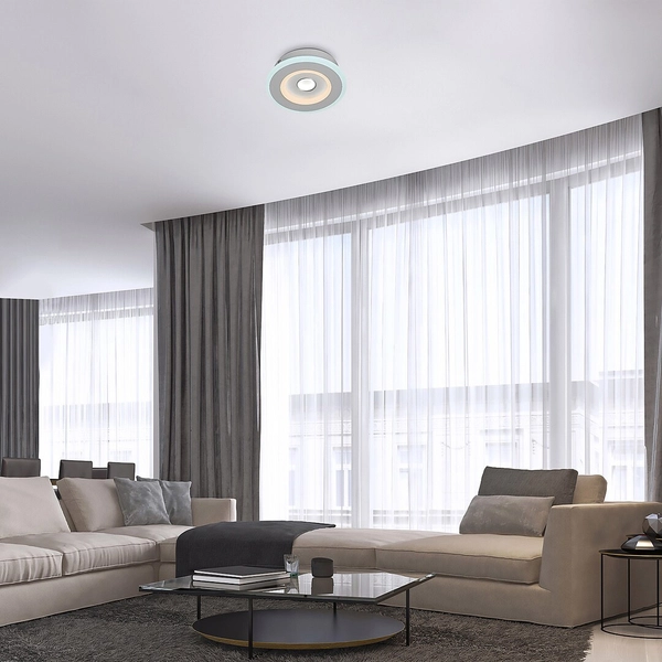 Okrągła lampa sufitowa Taneli 6959 LED 20W 3000-6000K do holu biała