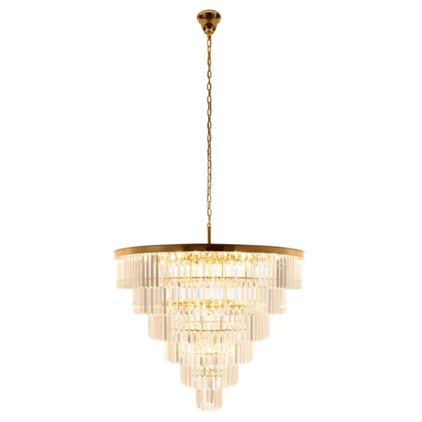 Wisząca lampa SPLENDORE DN915-50A metalowa glamour łańcuch złota