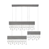 Potrójna lampa wisząca OLEVIRA LE45149 LED 84W 3500K ściemnialna szara