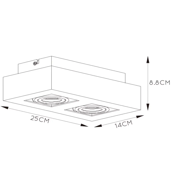Sufitowa lampa belka XIRAX 09119/11/31 Lucide do gabinetu biała czarna