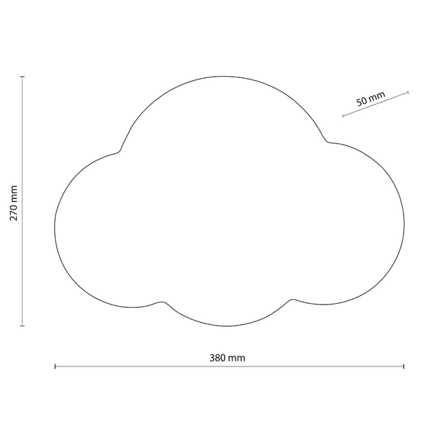 Kinkiet do pokoju dziecięcego chmura Cloud 4964 TK Lighting metalowy biały