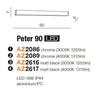 Chromowana lampa ścienna Peter LED 18W 3000K nad umywalkę