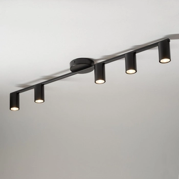 Tuby do sypialni Sky czarna lampa sufitowa metalowa