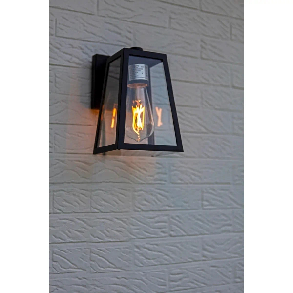 Elewacyjna LAMPA ogrodowa FIA 5290903012 Lutec ścienna OPRAWA zewnętrzna metalowa IP44 czarna