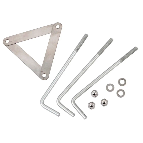 Metalowy element montażowy do słupków TANGO 81013 srebrny