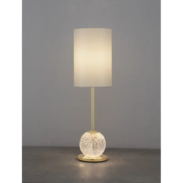 Nocna lampa tuba BRILLE LE42694 LED 13W złoty biały przezroczysty