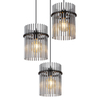 Lampa wisząca ze szkła GORLEY 15698-3HR loftowa czarna przydymiona