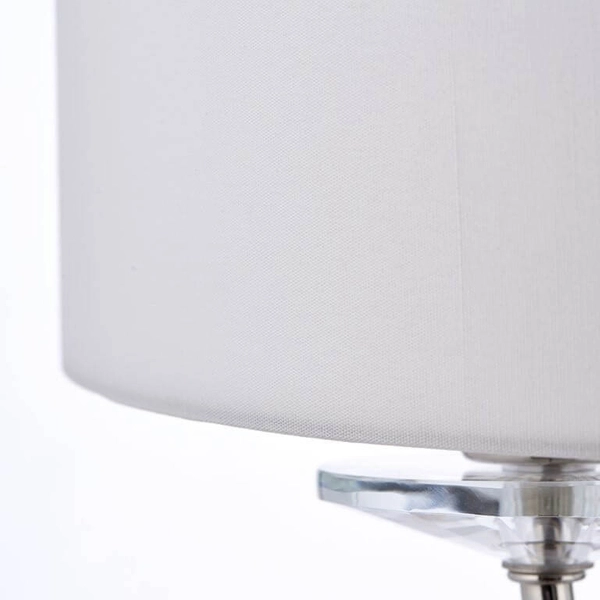 Lampa ścienna z abażurem hampton ecru nikiel Nixon OUTLET