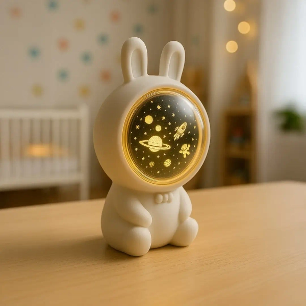 Dziecięca lampa stołowa Kosmonauta ML2262 LED 4W CCT królik biały