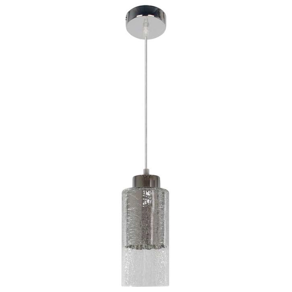 Lampa wisząca LIBANO 31-51646 szklana zwis tuba chrom przezroczysta