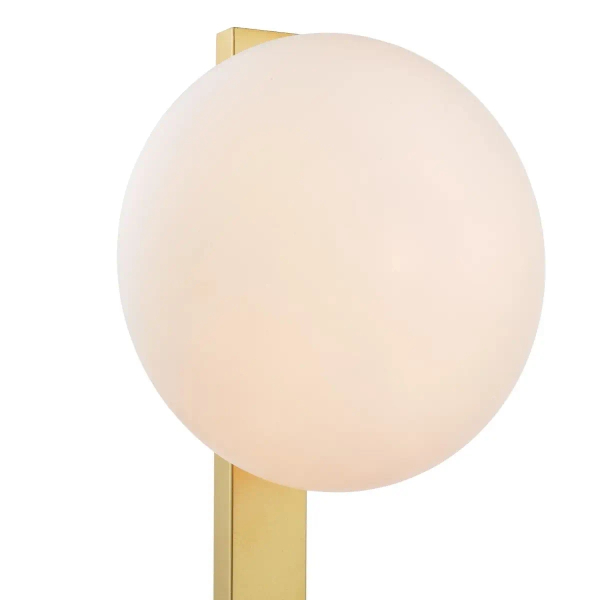 Owalna stołowa lampa Tauri TAU4235 kulista szklana biała złota