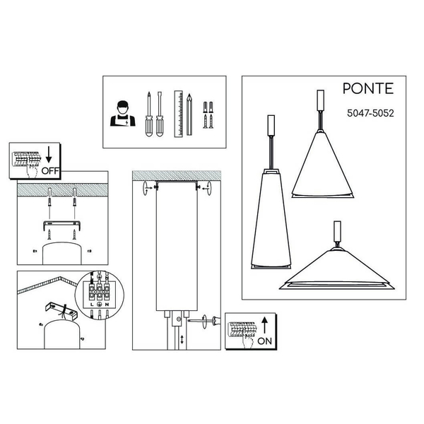 Regulowana lampa wisząca Ponte 5049 Dohar LED 23W 3000K czarna