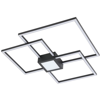 Nowoczesny plafon Thabita 6868 LED 38W 4000K squares salonowy czarny