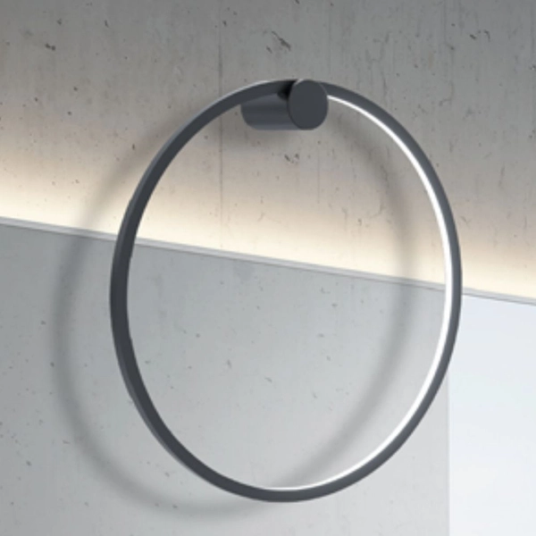 Pierścieniowy kinkiet ścienny Saturno ML8850 Milagro LED 25W 4000K IP44 czarny