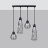 Wisząca lampa do jadalni Suba SL.1167 koszyk cage czarna
