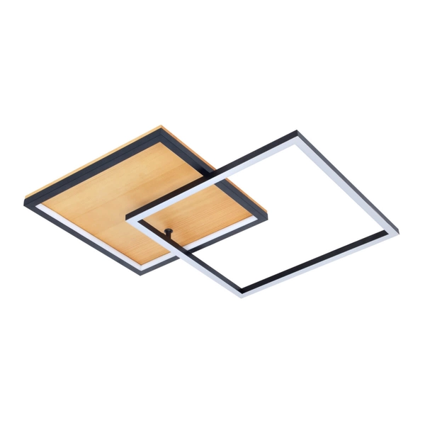 Przysufitowa lampa Noris PLF-82738-28W-WO Italux LED 28W 3000K czarny drewniany