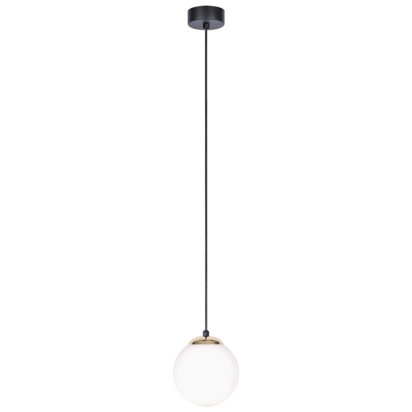 Nowoczesna lampa wisząca ISLA K-4910 Kaja szklana kula ball biała czarna