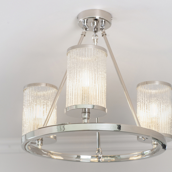 Potrójna lampa wisząca  Easton 76261 Endon tuby szklane nikiel