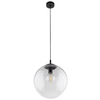 Lampa wisząca Esme 3268 nad wyspę do kuchni przezroczysta czarna