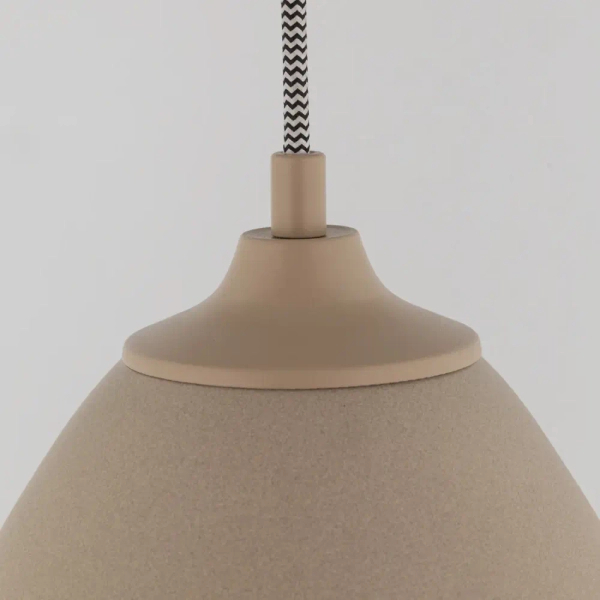 Ceramiczna lampa wisząca Tigali beżowa 5241 1xE27 kopułowa