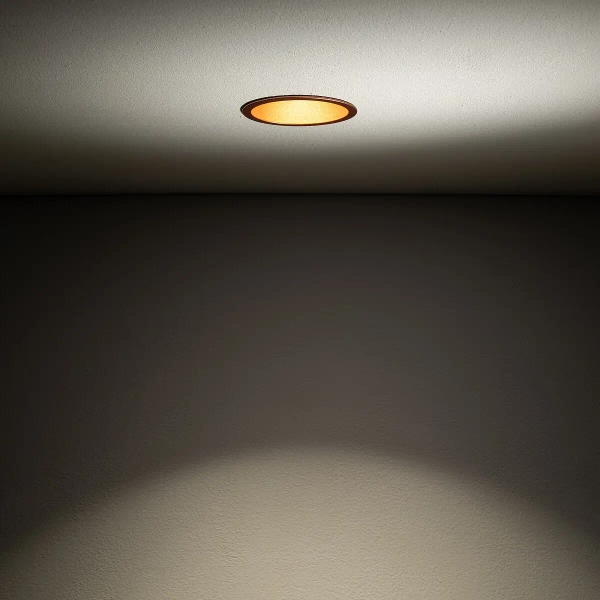 Oczko podtynkowe do sypialni CUP 10792 okrągłe miedziane