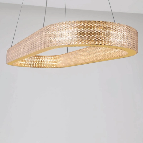 Wisząca lampa glamour YOTAU LE44730 LED 70W 3000K ściemnialna złota