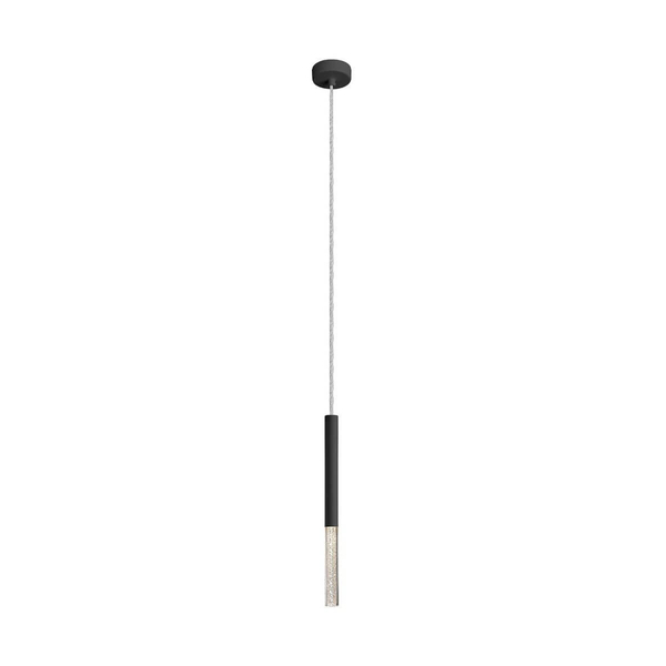 Lampa wisząca One P0461-01E-P7P7 LED 5W 3000K tuba czarny przezroczysty