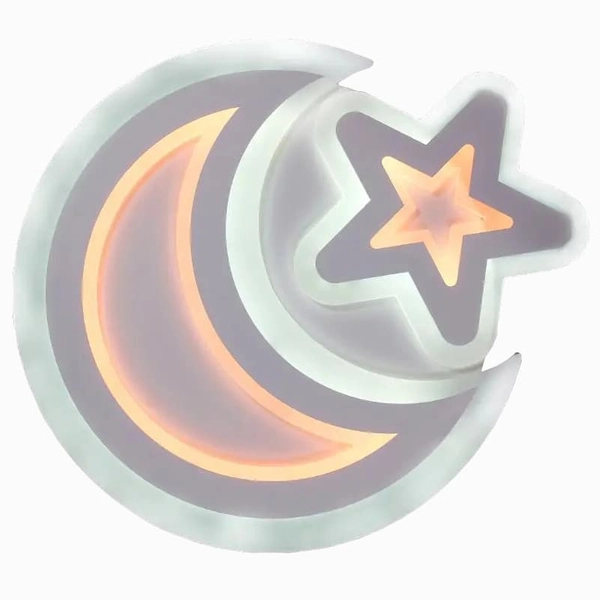 Plafon LAMPA sufitowa VEN P-666/3 dziecięca OPRAWA dekoracyjna LED 74W gwiazda księżyc biały