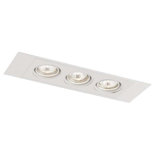 Wpust LAMPA sufitowa EBINO H 7321 Shilo prostokątna OPRAWA podtynkowa OCZKA regulowane białe