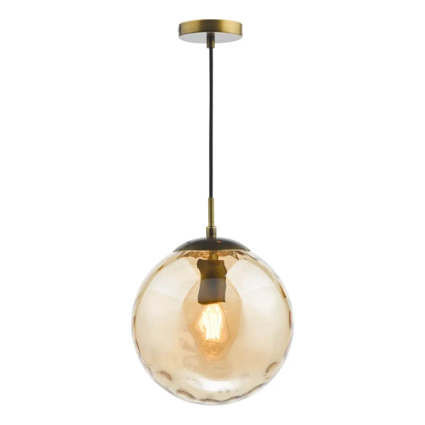 Okrągła wisząca lampa Ripple SP70-RIP8820 kula szampańska brąz