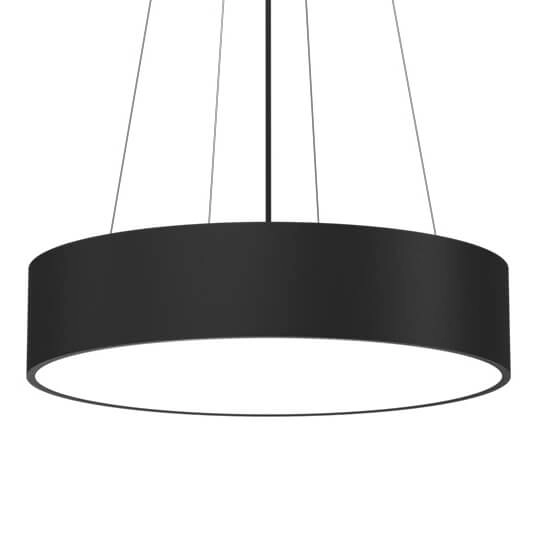 Zwisająca lampa Sengo 5204 Shilo regulowana okrąg metalowa czarna