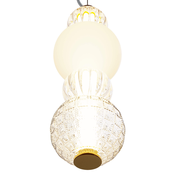 Lampa wisząca Collar P069PL-L17G3K LED 17W 3000K balls przeźroczysta