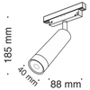 Magnetyczna lampa szynowa Focus TR019-2-7W4K-B LED 7W 4000K sopel czarna