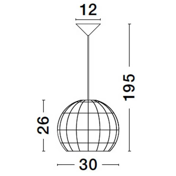 Rattanowa lampa wisząca REYNOSA LE42945 kulista beżowa czarna