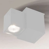 Kinkiet LAMPA ścienna BIZEN 7215 Shilo metalowa OPRAWA sufitowa reflektorek kostka biała