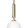 Wisząca lampa 1-płomienna Ero I biały zwis kula nad blat