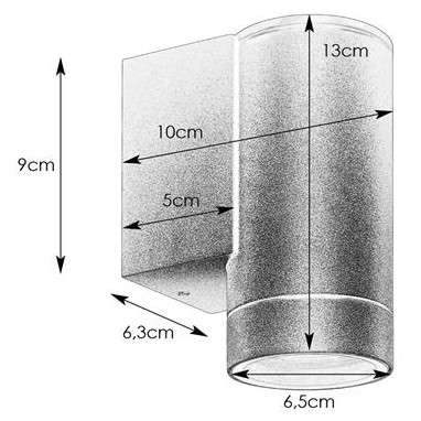 Ścienna LAMPA elewacyjna PIPE 107914 Markslojd zewnętrzna OPRAWA metalowa tuba outdoor IP44 czarna