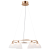 Wisząca lampa szklana Montiela PND-34374-6-HBR LED 180W 3000K złoty biały