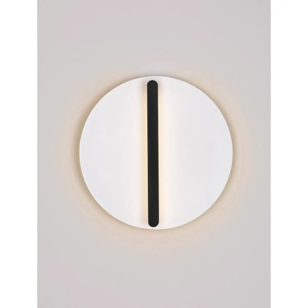 Okrągła lampa ścienna do salonu GALURCA LE45108 LED 20W 2700K biała czarna