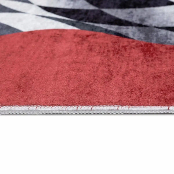 Dywan prostokątny Formuła 323002 do pokoju dziecięcego czerwony czarny