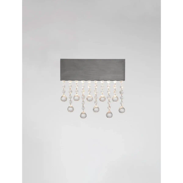 Kinkiet ścienny glamour OLEVIRA LE45150 LED 15W 3500K kryształy szare