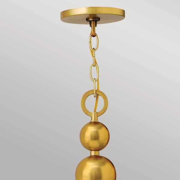 Żyrandol retro Zelda HK-ZELDA8-VS Hinkley do sypialni matowe szkło biały mosiądz