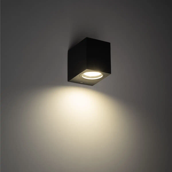 Zewnętrzny kinkiet naścienny Axis 10969 kwadratowy IP44 szary