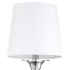 Klasyczna lampa ścienna Austin W01258NI-WH Cosmolight metal tkanina nikiel biała